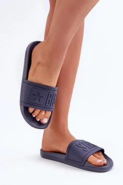 Big Star Shoes Klapki Damskie Klasyczne|Klapki Damskie Big Star*Damskie Klapki Big Star DD274A269 Granatowe