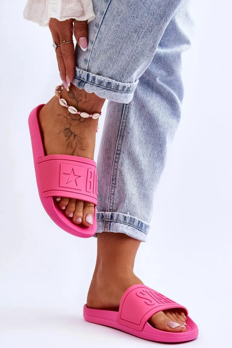 Damskie Big Star Shoes Damskie Klapki Big Star HH274A039 Fuksja