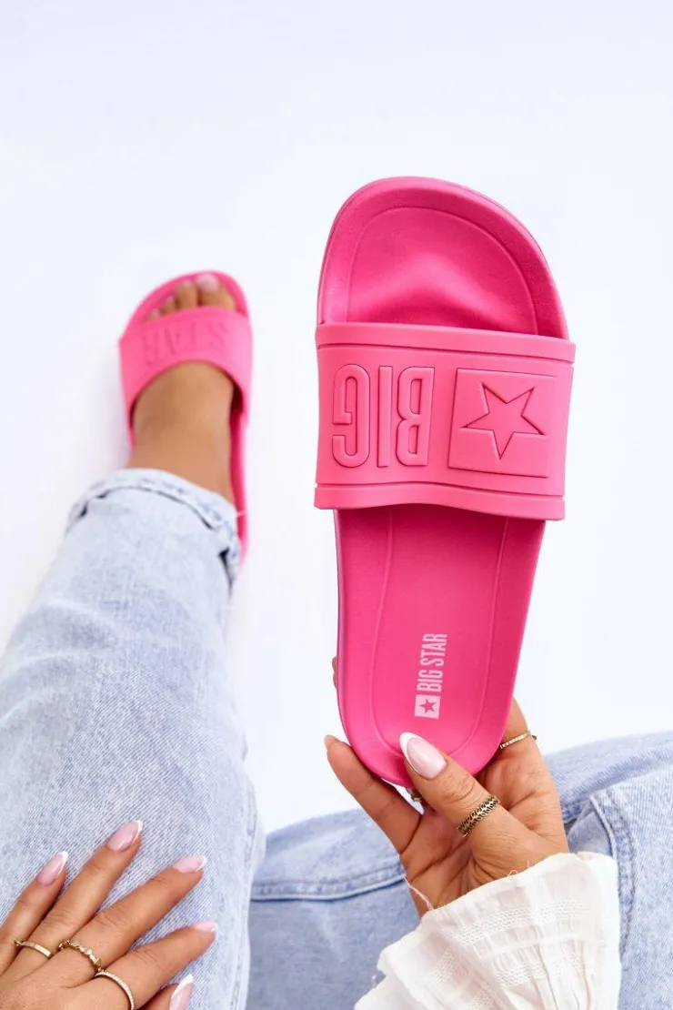 Damskie Big Star Shoes Damskie Klapki Big Star HH274A039 Fuksja