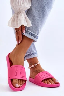 Damskie Big Star Shoes Damskie Klapki Big Star HH274A039 Fuksja