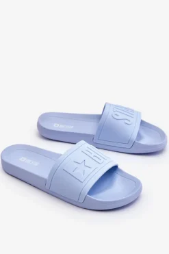 Damskie Big Star Shoes Damskie Klapki Big Star HH274A042 Jasnoniebieskie