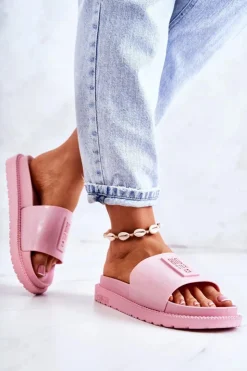 Damskie Big Star Shoes Damskie Klapki Big Star JJ274A303 Różowe