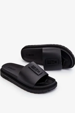 Damskie Big Star Shoes Damskie Klapki Big Star LL274429 Czarne