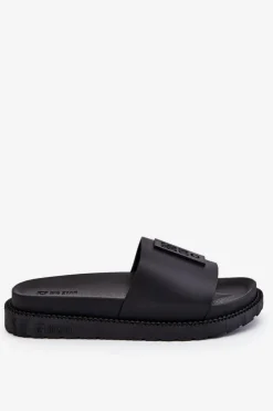 Damskie Big Star Shoes Damskie Klapki Big Star LL274429 Czarne