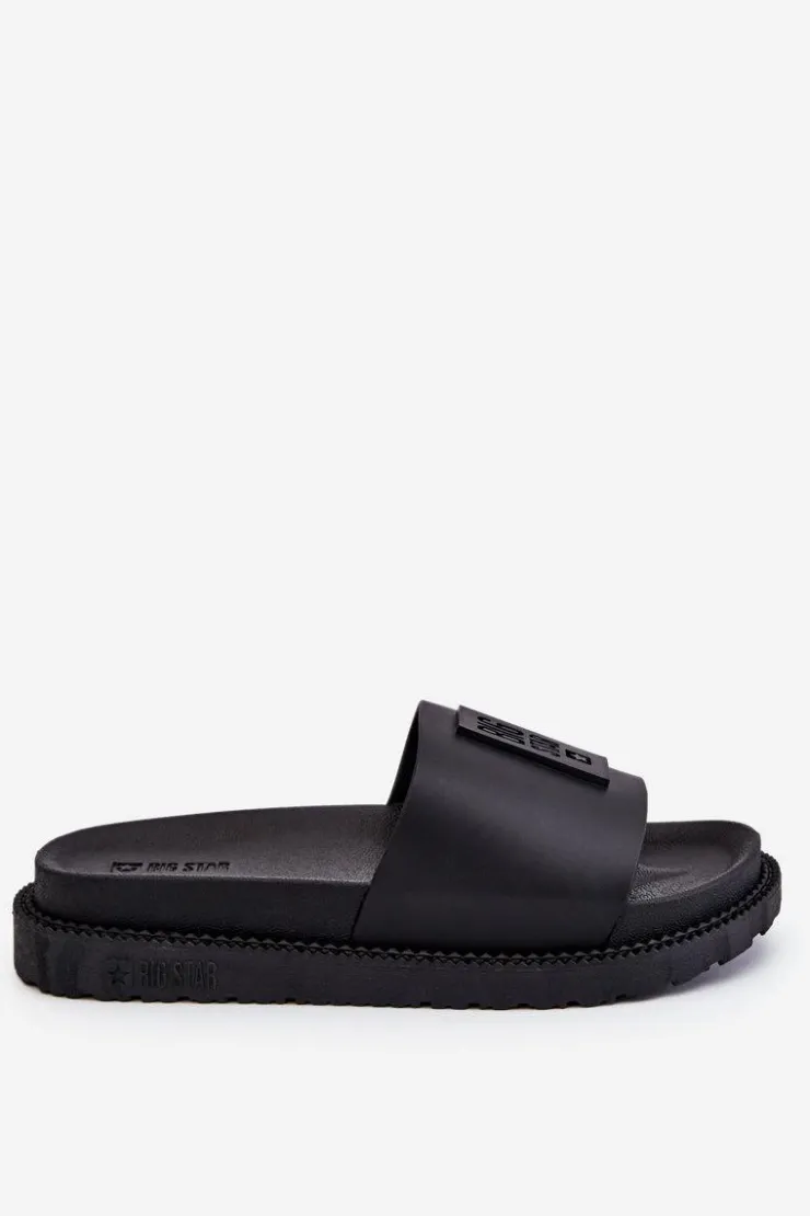 Damskie Big Star Shoes Damskie Klapki Big Star LL274429 Czarne