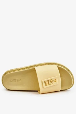Big Star Shoes Klapki Sportowe|Klapki Damskie Big Star*Damskie Klapki Big Star LL274427 Żółte Żółty