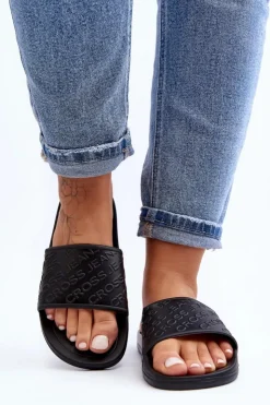 Online Cross Jeans Damskie Klapki FF2R4153C Czarne