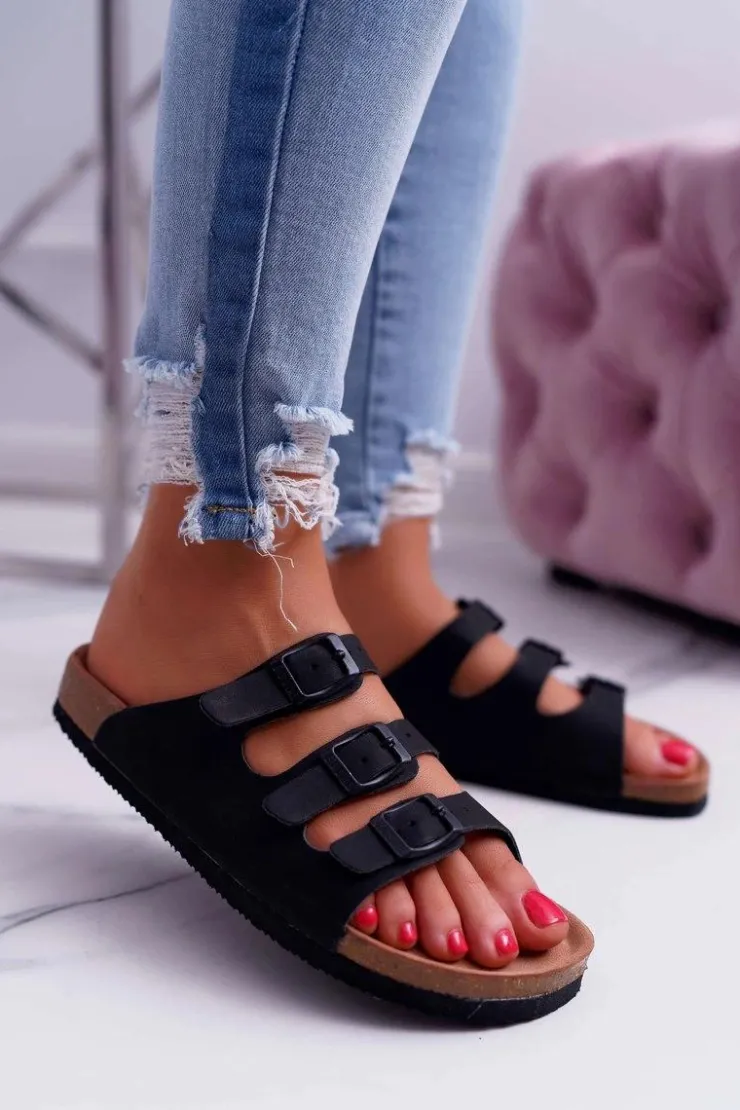 Boto Klapki Damskie Japonki*Damskie Klapki Czarne Big Star DD274139