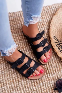 Boto Klapki Damskie Japonki*Damskie Klapki Czarne Big Star DD274139