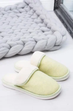 Damskie Boto Damskie Klapki Domowe Zielone Papcie Sleepy