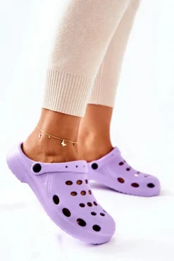 Damskie Boto Damskie Klapki Fioletowe Piankowe EVA