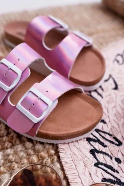 Big Star Shoes Klapki Damskie Big Star|Klapki Damskie Klasyczne*Damskie Klapki Fioletowe Big Star DD274136