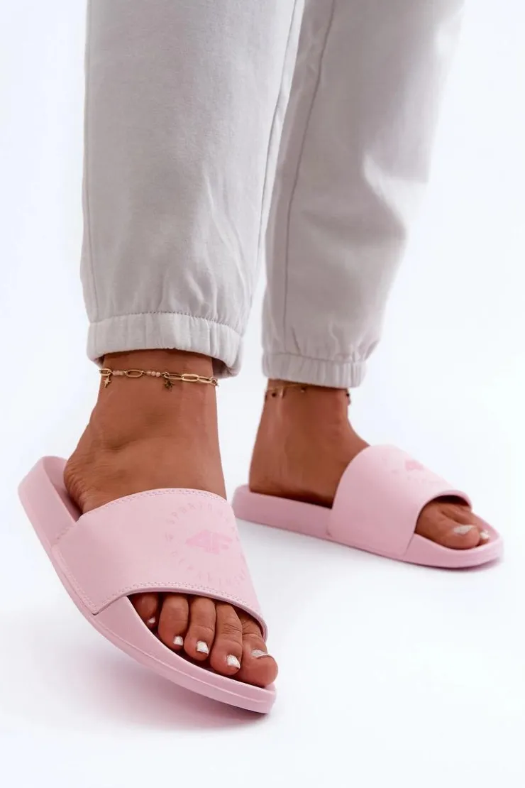 Best 4F Damskie Klapki MM00FFLIF044A-56S Różowe Różowy