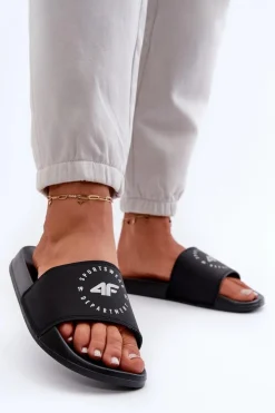 Damskie 4F Damskie Klapki MM00FFLIF044A-20S Czarne