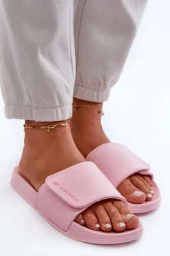 Online 4F Damskie Klapki MM00FFLIF031A-56S Jasnoróżowe Różowy