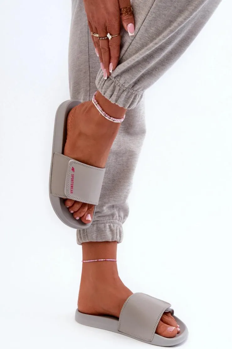 Damskie 4F Damskie Klapki MM00FFLIF031A-25S Szare