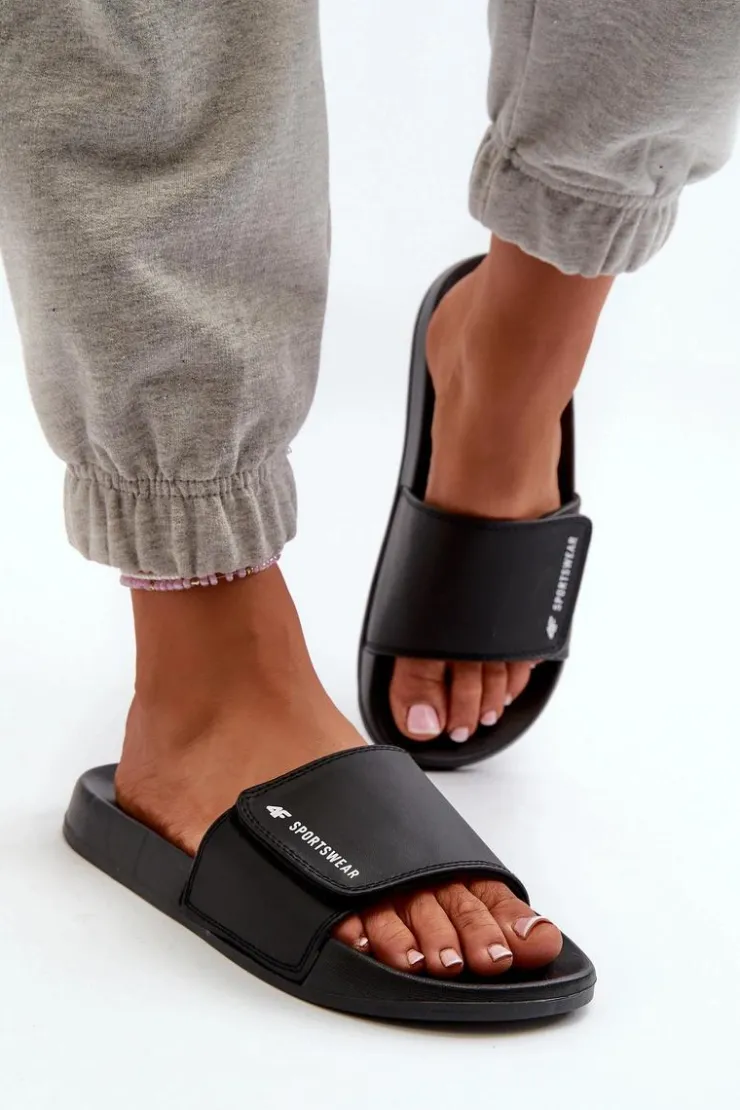 Damskie 4F Damskie Klapki MM00FFLIF031A-20S Czarne