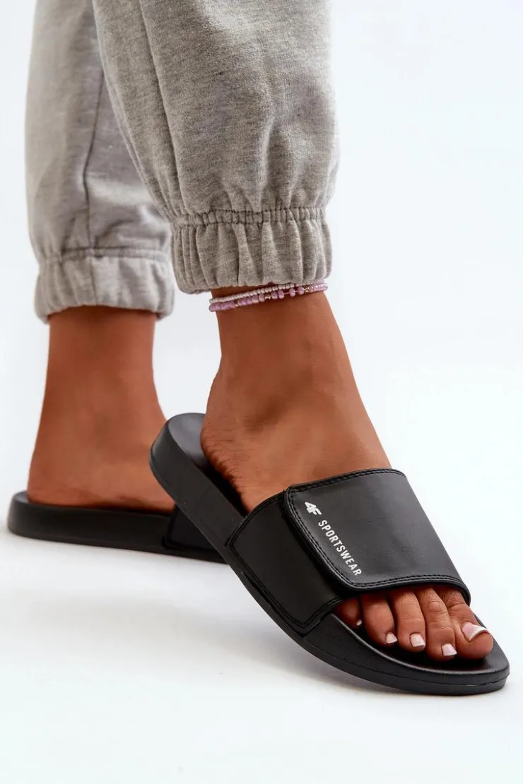 Damskie 4F Damskie Klapki MM00FFLIF031A-20S Czarne