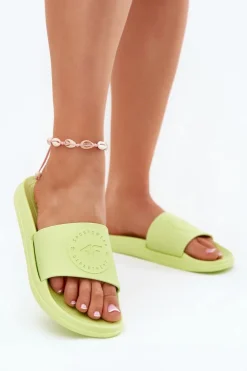 Damskie 4F Damskie Klapki MM00FFLIF045-45S Limonkowe