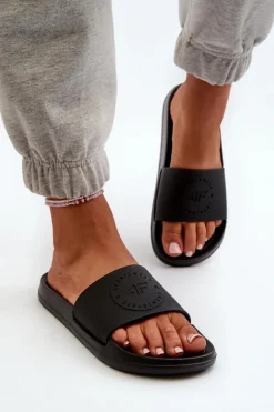 4F Klapki Sportowe|Klapki Damskie Klasyczne*Damskie Klapki MM00FFLIF045-20S Czarne Czarny