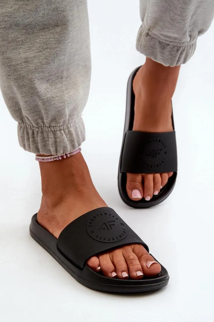 4F Klapki Sportowe|Klapki Damskie Klasyczne*Damskie Klapki MM00FFLIF045-20S Czarne Czarny