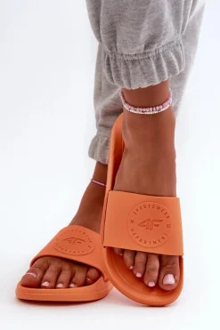 Clearance 4F Damskie Klapki MM00FFLIF045-70S Pomarańczowe Pomarańczowy