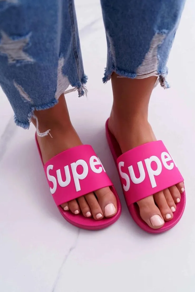 Damskie Boto Damskie Klapki Fuksja Super Losaria