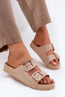 ZAXY Klapki Damskie Klasyczne*Damskie Klapki Gładkie Pachnące NN285092 Beżowe Beżowy