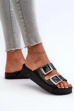 ZAXY Klapki Damskie Klasyczne*Damskie Klapki Gładkie HH285157 Czarne