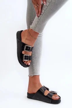 ZAXY Klapki Damskie Klasyczne*Damskie Klapki Gładkie HH285157 Czarne