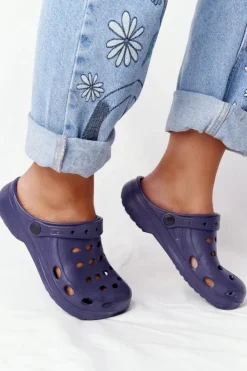 Damskie Boto Damskie Klapki Granatowe Piankowe EVA