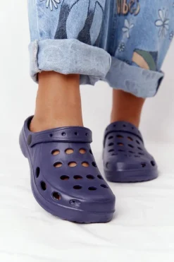 Damskie Boto Damskie Klapki Granatowe Piankowe EVA