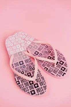 Hot Big Star Shoes Damskie Klapki Japonki Big Star FF274A304 Różowe