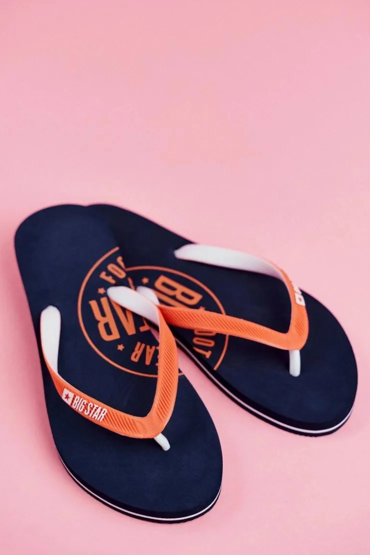 Big Star Shoes Klapki Sportowe|Klapki Damskie Big Star*Damskie Klapki Japonki Big Star FF274A297 Granatowe