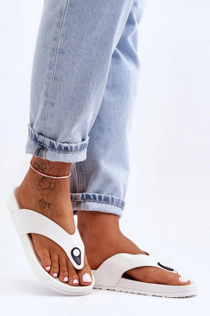 Boto Klapki Damskie Japonki|Klapki Na Platformie*Damskie Klapki Japonki Na Platformie Białe Bellitta