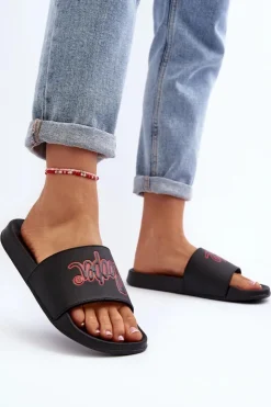 Lee Cooper Klapki Damskie Klasyczne*Damskie Klapki LCW-24-42-2483L Czarne Czarny