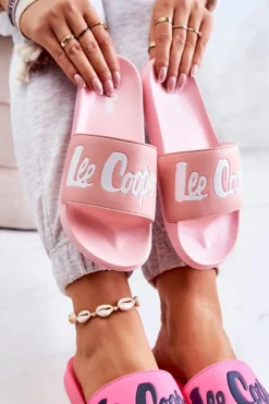 Lee Cooper Klapki Damskie Klasyczne*Damskie Klapki LCW-22-42-0998 Różowe