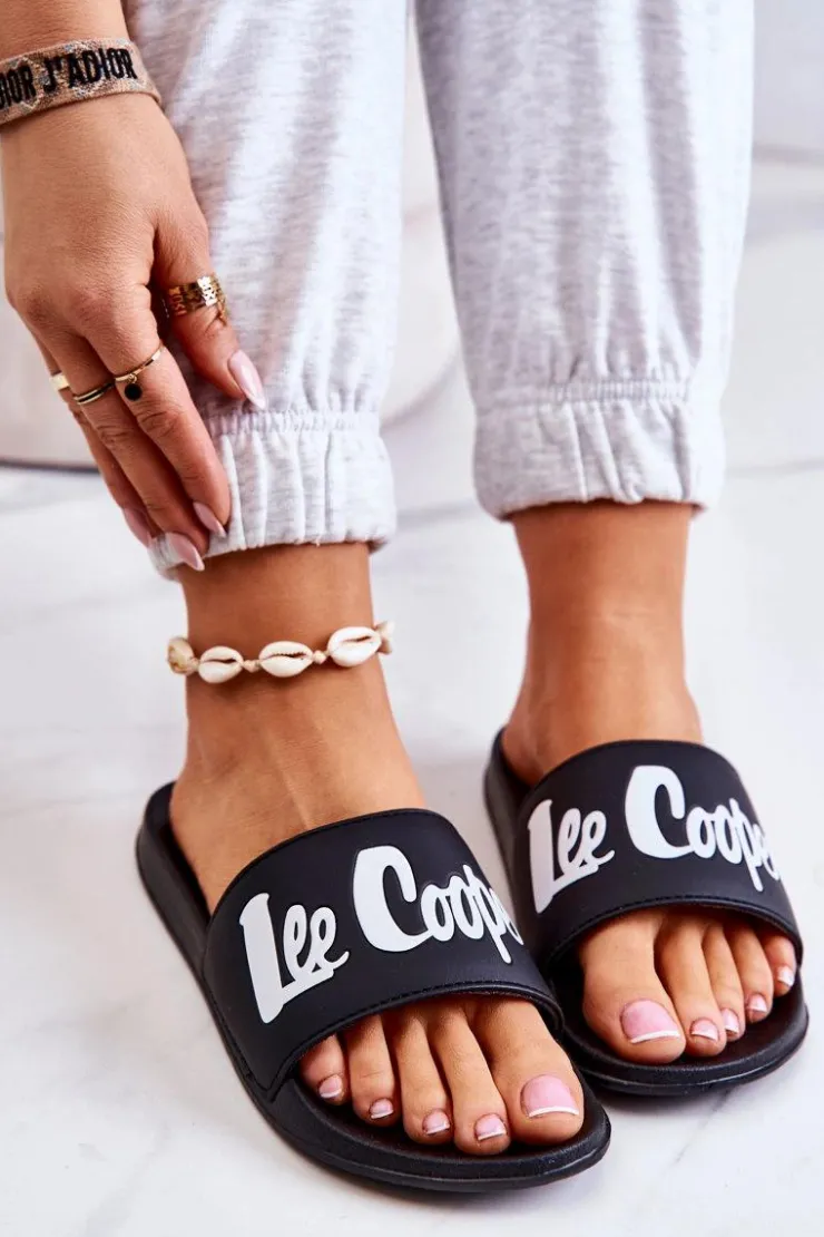 Sale Lee Cooper Damskie Klapki LCW-22-42-1004 Czarne