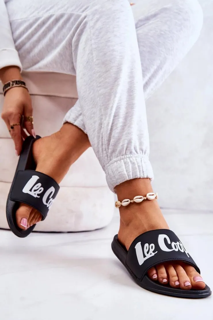 Sale Lee Cooper Damskie Klapki LCW-22-42-1004 Czarne