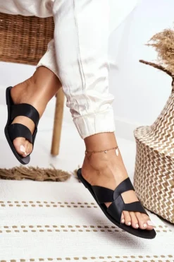 Sale Boto Damskie Klapki Lu Boo Czarne Mabella