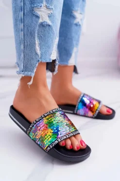 Damskie Boto Damskie Klapki Multi Opalizujące Nice