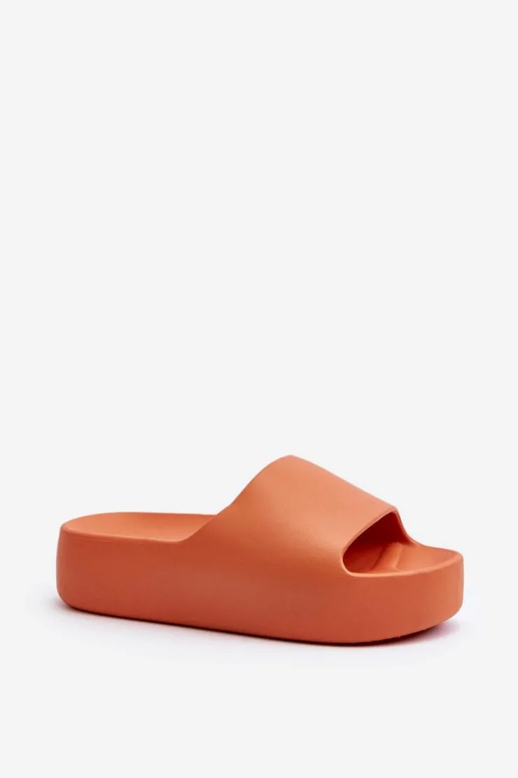 New Boto Damskie Klapki Na Grubej Podeszwie Pomarańczowe Oreithano Pomarańczowy