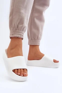 Damskie Boto Damskie Klapki Na Grubej Podeszwie Białe Oreithano