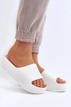 Damskie Boto Damskie Klapki Na Grubej Podeszwie Białe Oreithano