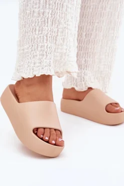 Damskie Boto Damskie Klapki Na Grubej Podeszwie Khaki Oreithano