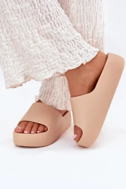 Damskie Boto Damskie Klapki Na Grubej Podeszwie Khaki Oreithano