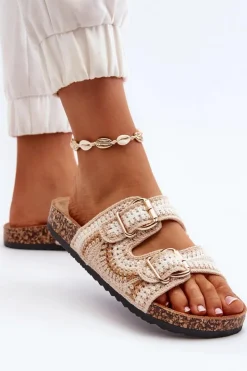 Boto Klapki Korkowe|Klapki Damskie Klasyczne*Damskie Klapki Na Korkowej Podeszwie Beżowe Fannea