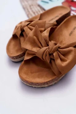 Boto Klapki Korkowe|Klapki Damskie Klasyczne*Damskie Klapki Na Korku Kwiaty Kokarda Camel Misto