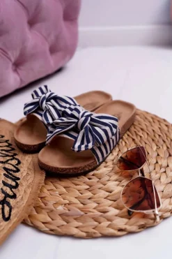 Boto Klapki Korkowe|Klapki Damskie Klasyczne*Damskie Klapki Na Korku Kokarda Marynarskie Myrtens