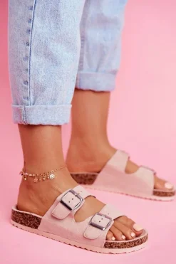 Evento Klapki Korkowe|Klapki Damskie Klasyczne*Damskie Klapki Na Korku Z Klamrami Różowe Si Senor